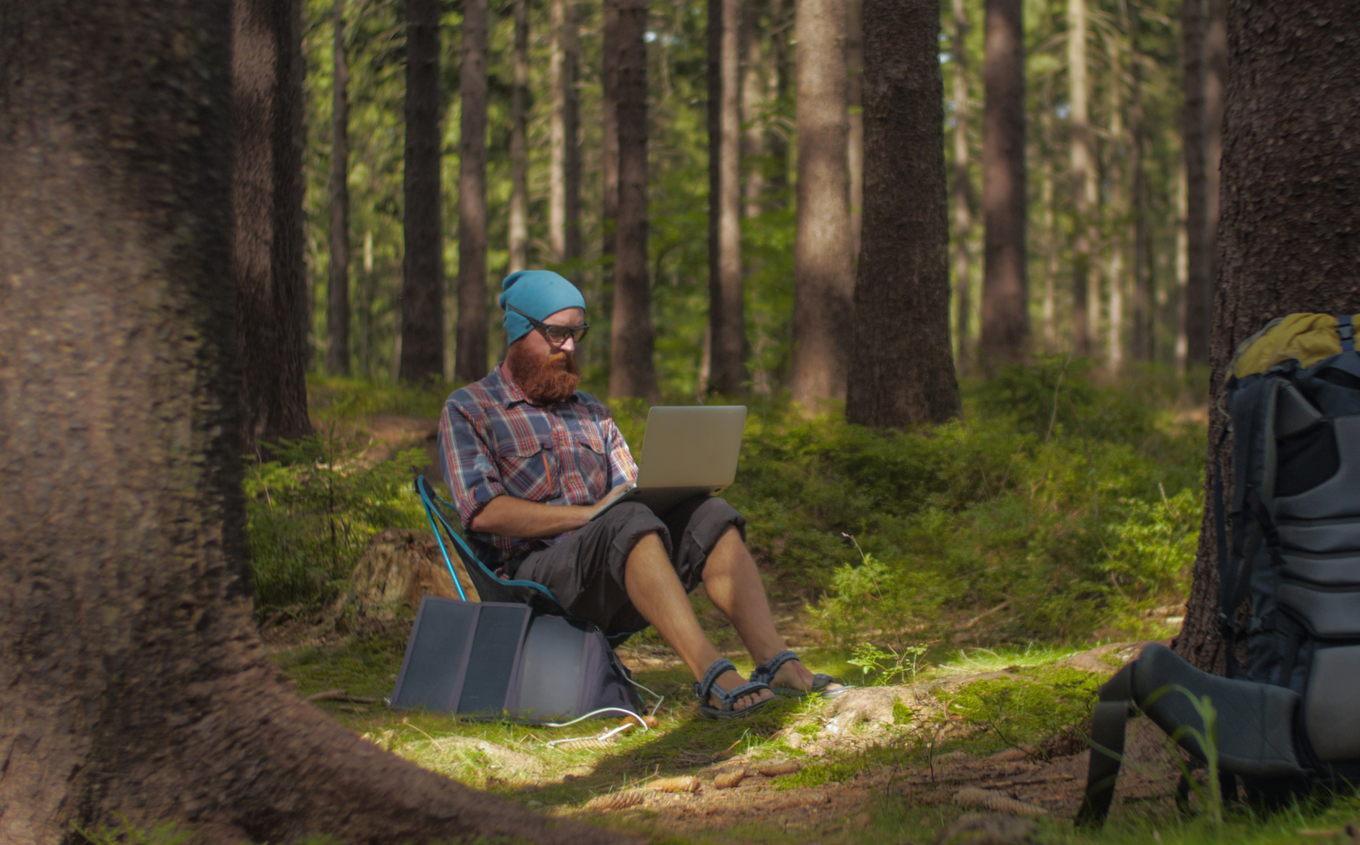Man working in woods